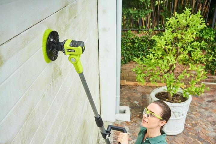 TELESKOPOWA SZCZOTKA OBROTOWA RYOBI AKUMULATOROWA 18V BATERIA + ŁADOWARKA - obrazek 6