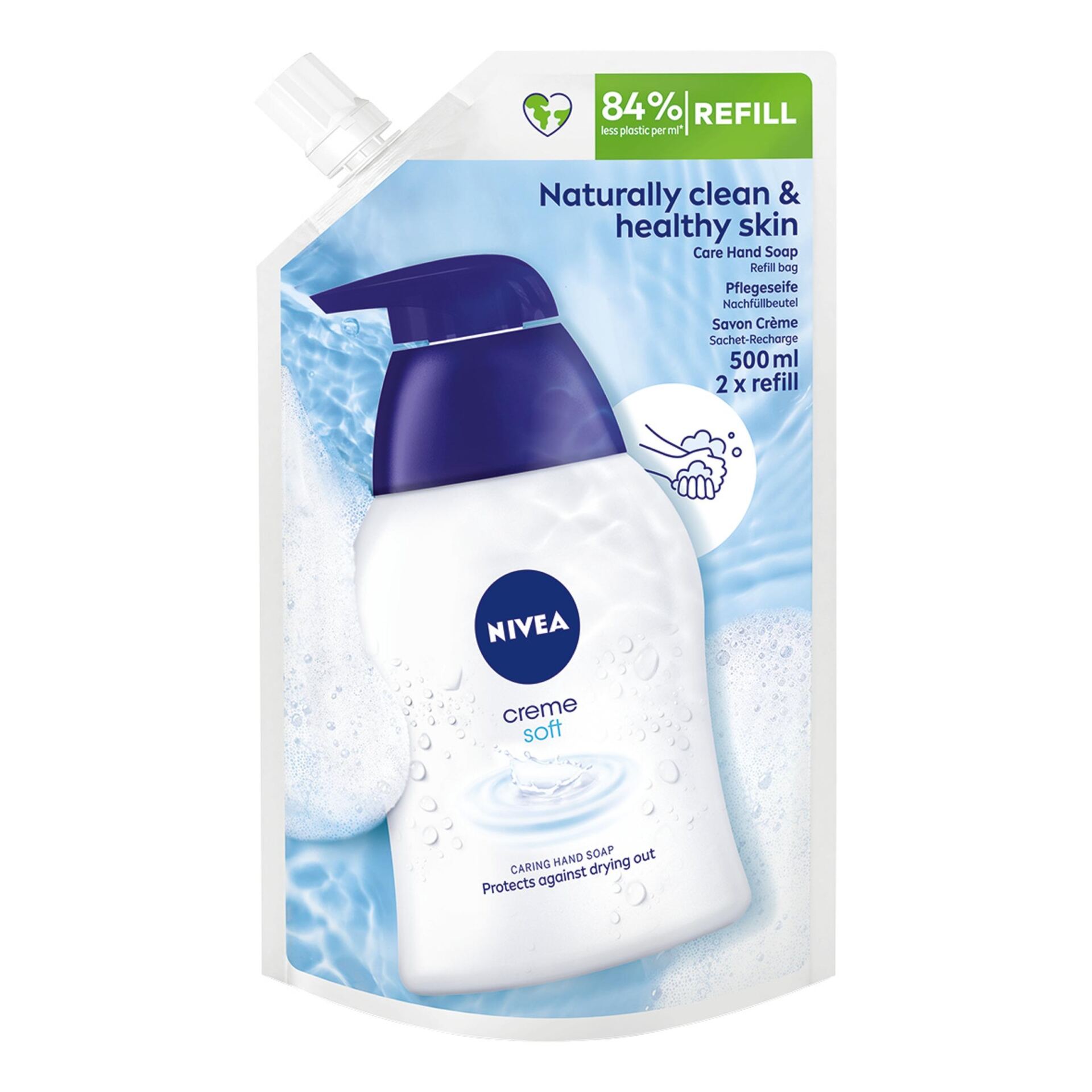 NIVEA KREMOWE MYDŁO W PŁYNIE CREME SOFT 500 ml - obrazek 6