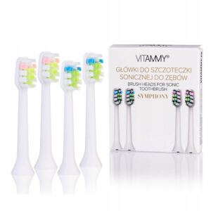 Końcówki do szczoteczki sonicznej VITAMMY Symphony 4 sztuk white