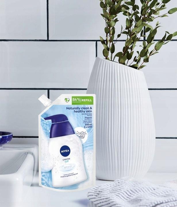 NIVEA KREMOWE MYDŁO W PŁYNIE CREME SOFT 500 ml - obrazek 4