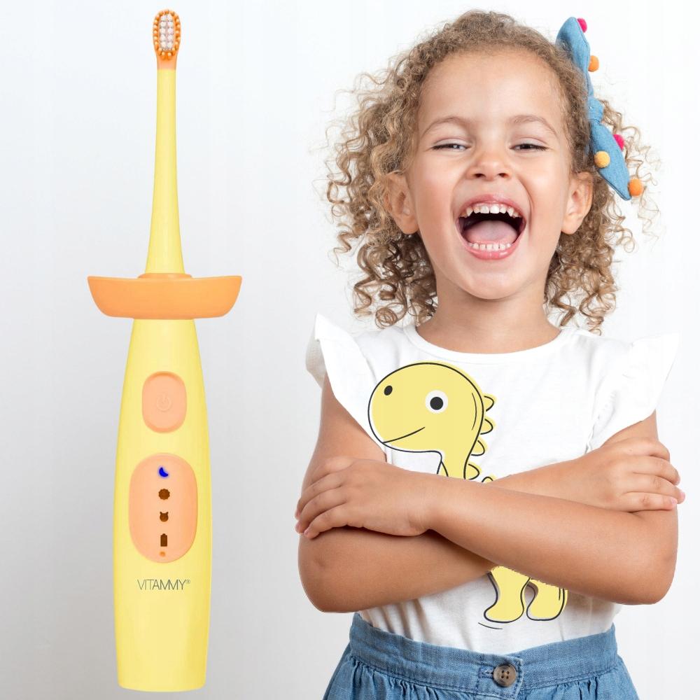 VITAMMY DINO SZCZOTECZKA SONICZNA ELEKTRYCZNA DO ZĘBÓW DZIECI 3+ USB TIMER - obrazek 9