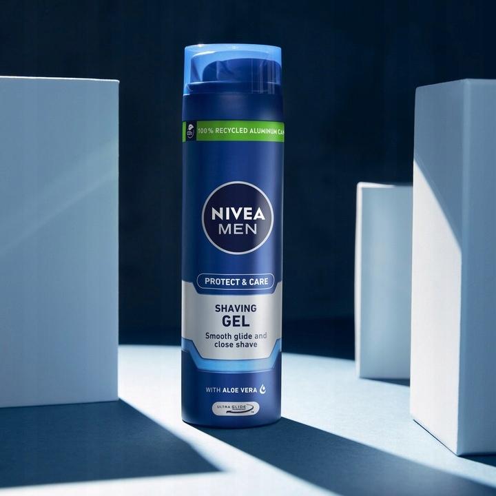 NIVEA MEN NAWILŻAJĄCY ŻEL DO GOLENIA PROTECT & CARE 200 ml - obrazek 2