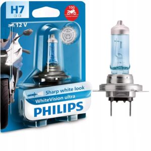 Philips White Vision Ultra Moto H7 12V 55W