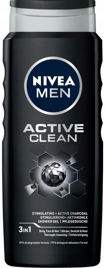 NIVEA MEN Żel pod prysznic Active Clean 500 ml - obrazek 5