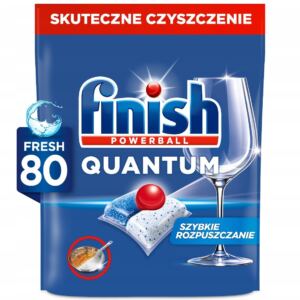 Finish Powerball Quantum All-in-1 Kapsułki Tabletki do Zmywarki 80 Sztuk