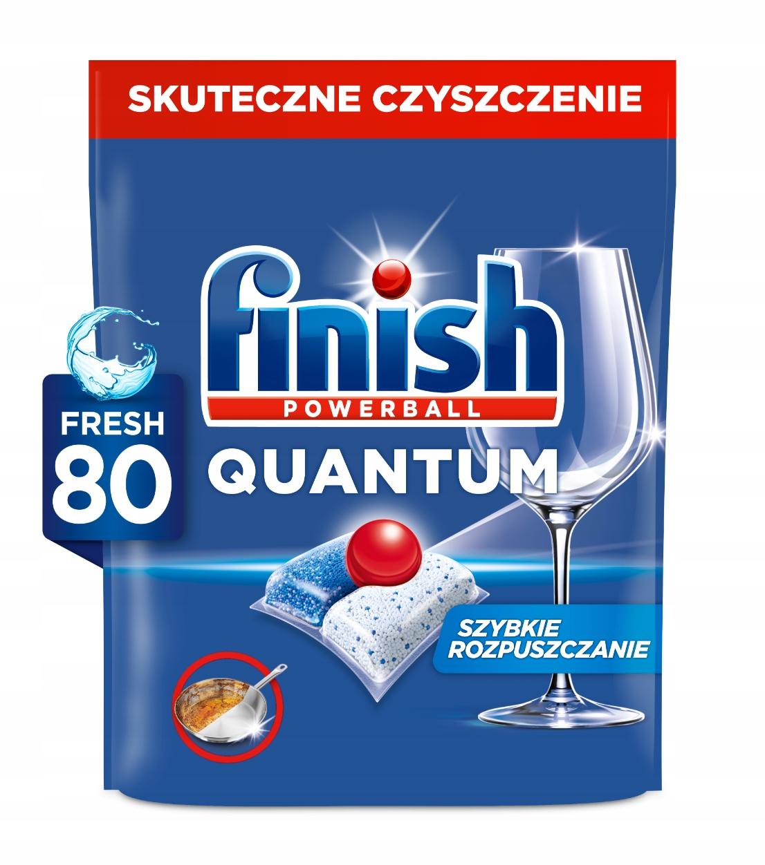 Finish Powerball Quantum All-in-1 Kapsułki Tabletki do Zmywarki 80 Sztuk