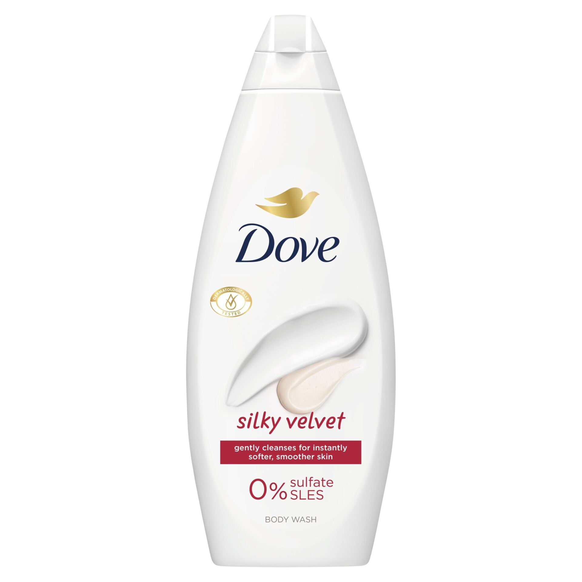 Dove Silky Velvet Nawilżający Żel pod Prysznic do Kąpieli 0% SLES 720 ml - obrazek 2