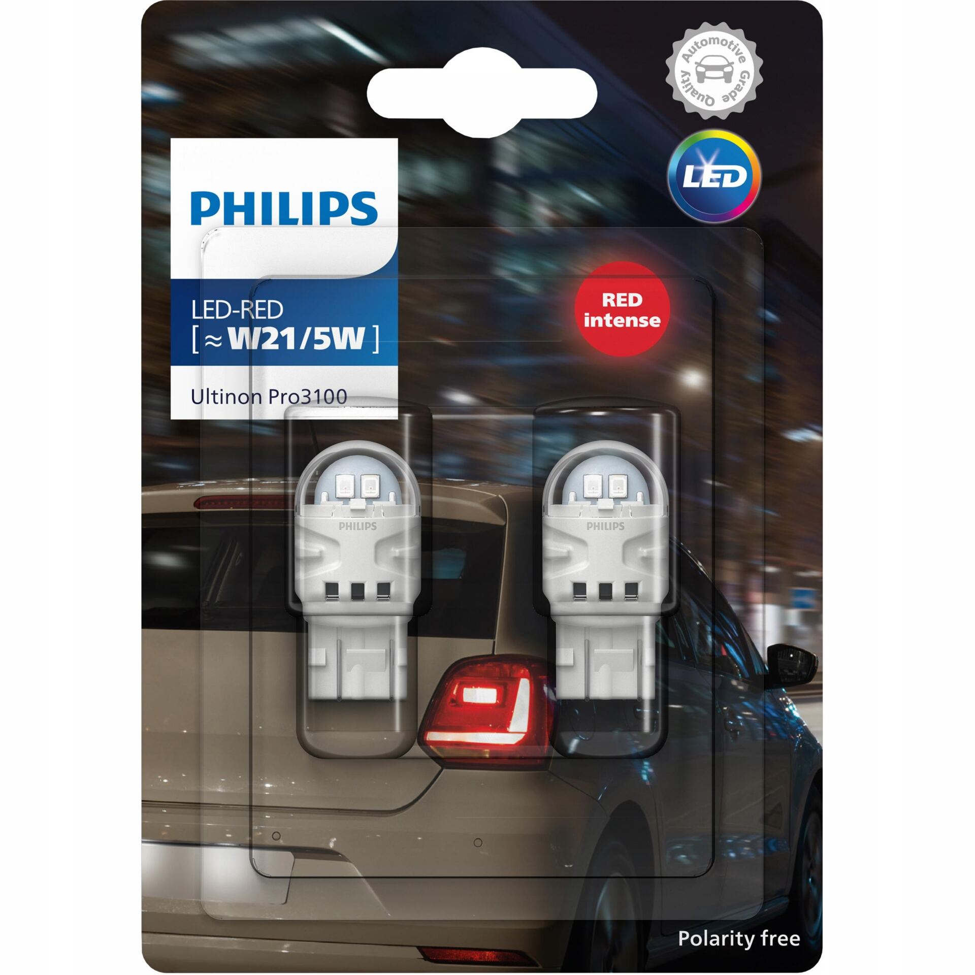 Żarówki LED PHILIPS Ultinon Pro3100 W21/5W RED - obrazek 2