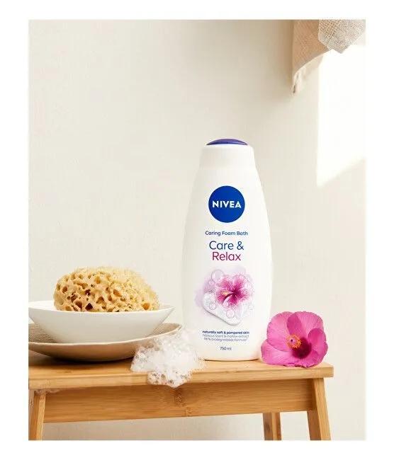NIVEA PIELĘGNUJĄCY PŁYN DO KĄPIEL I ŻEL POD PRYSZNIC CARE & RELAX 750 ml - obrazek 8