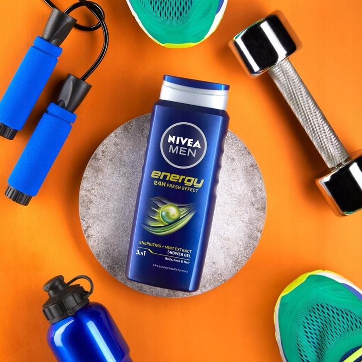 NIVEA Men Żel pod prysznic Energy 250 ml - obrazek 4