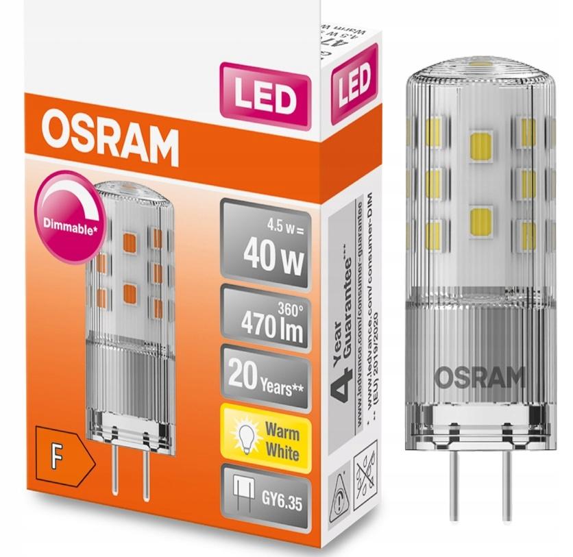 OSRAM Lampa LED PIN 12V DIM GY6.35 2700K 4,5W - obrazek 5