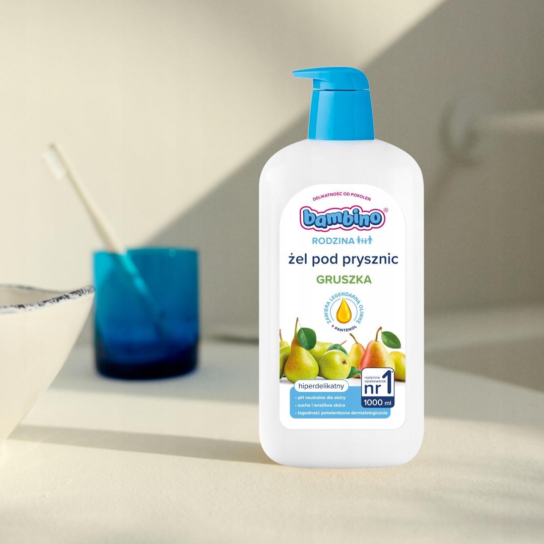 BAMBINO Rodzina Żel pod prysznic o zapachu gruszki, 1000 ml - obrazek 3