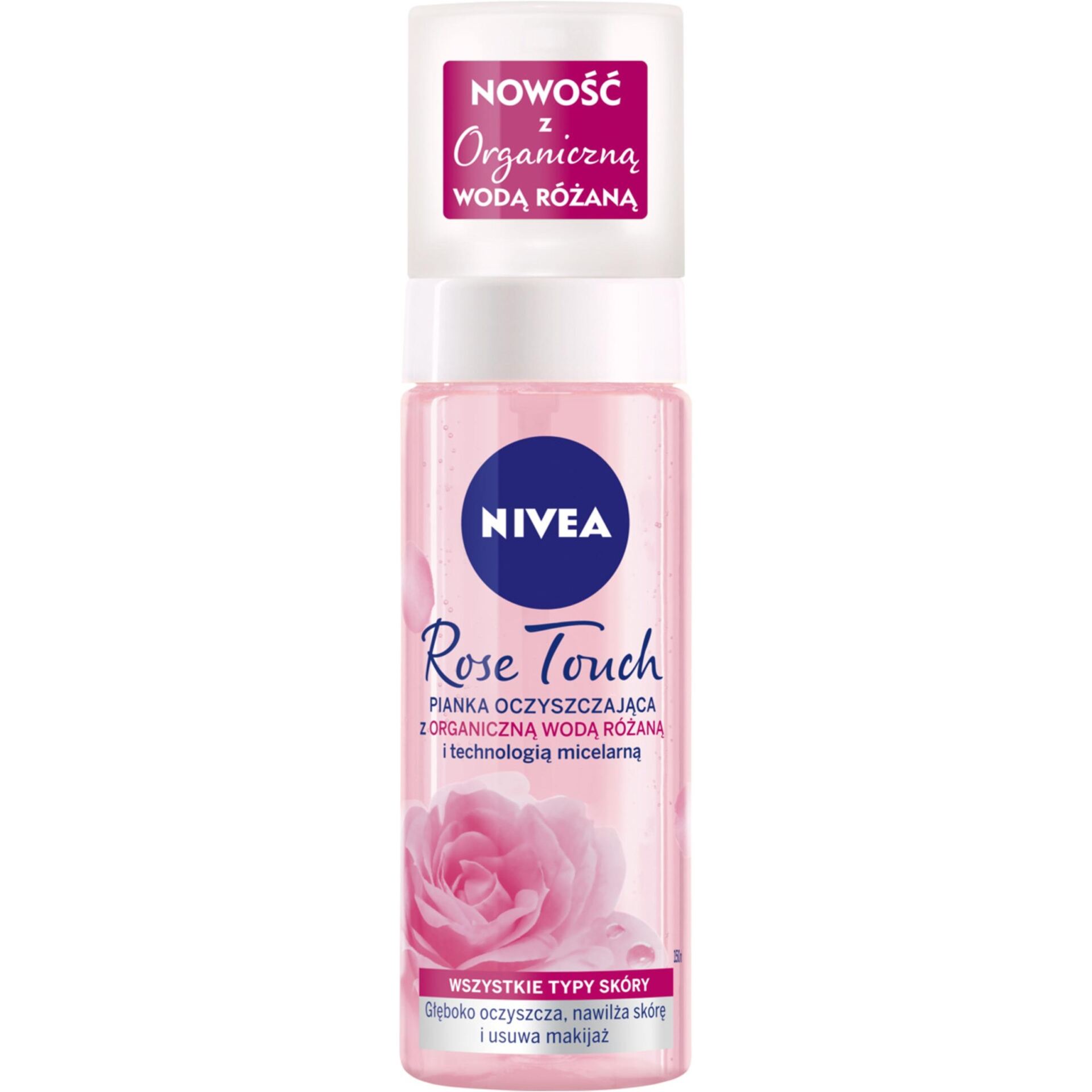 NIVEA Pianka mus do mycia twarzy Rose Touch 150ml - obrazek 4