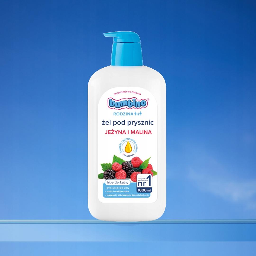 BAMBINO Rodzina Żel pod prysznic o zapachu jeżyn i malin, 1000 ml - obrazek 2