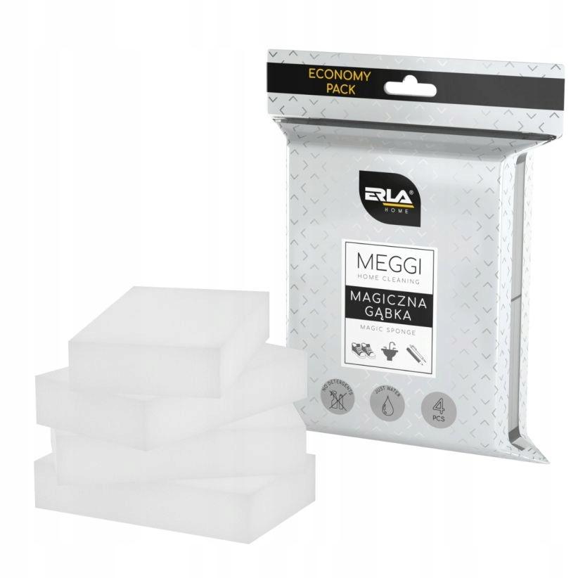 K2 ERLA MEGGI MAGICZNA GĄBKA DO CZYSZCZENIA ZESTAW 4 SZTUKI