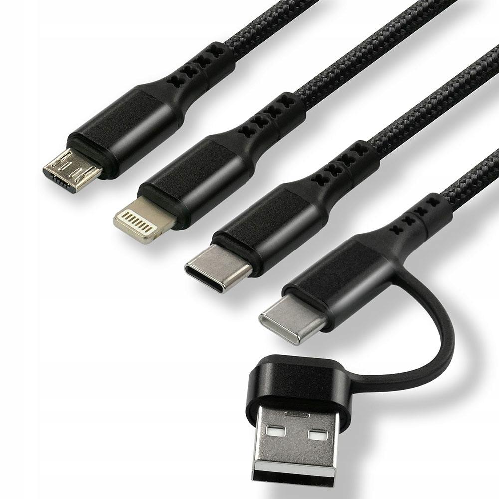 EverActive Kabel do ładowania USB - micro/C/iPh 1,2m CBB-1.2ALL - obrazek 6