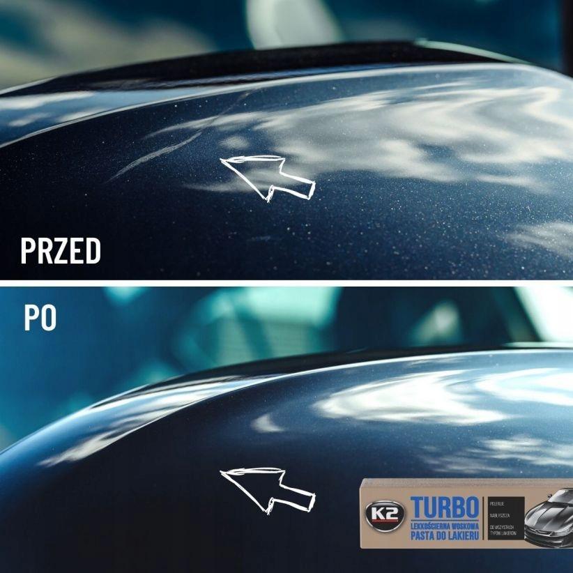 K2 TURBO TEMPO 120G K001 NABŁYSZCZAJĄCA PASTA POLERSKA DO LAKIERU - obrazek 4