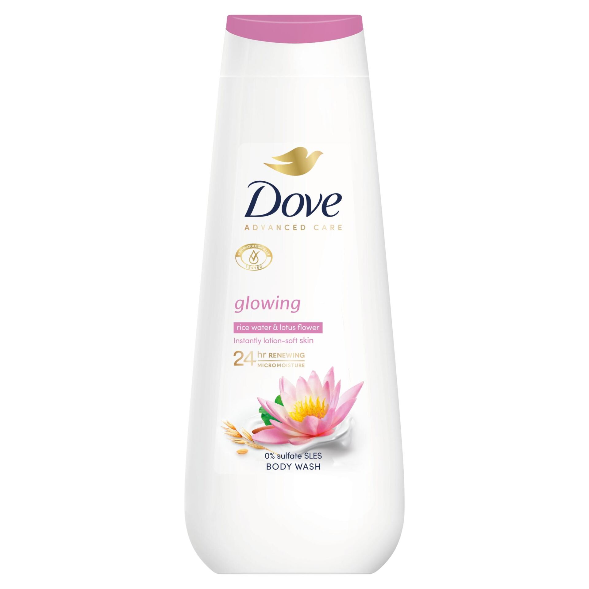 Dove Glowing Nawilżający Żel Pod Prysznic do Kąpieli Kwiat Lotosu 400 ml - obrazek 2