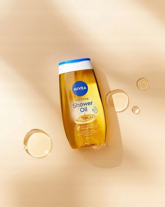 NIVEA NATURAL OIL PIELĘGNUJĄCY OLEJEK POD PRYSZNIC 200 ml - obrazek 3