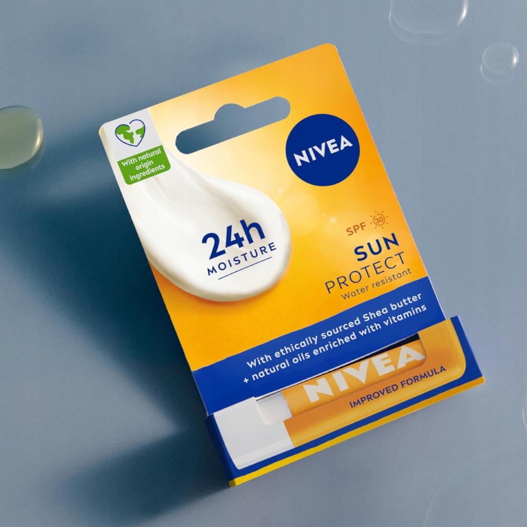 NIVEA SUN Pielęgnująca pomadka do ust SPF 30 4,8 g - obrazek 4