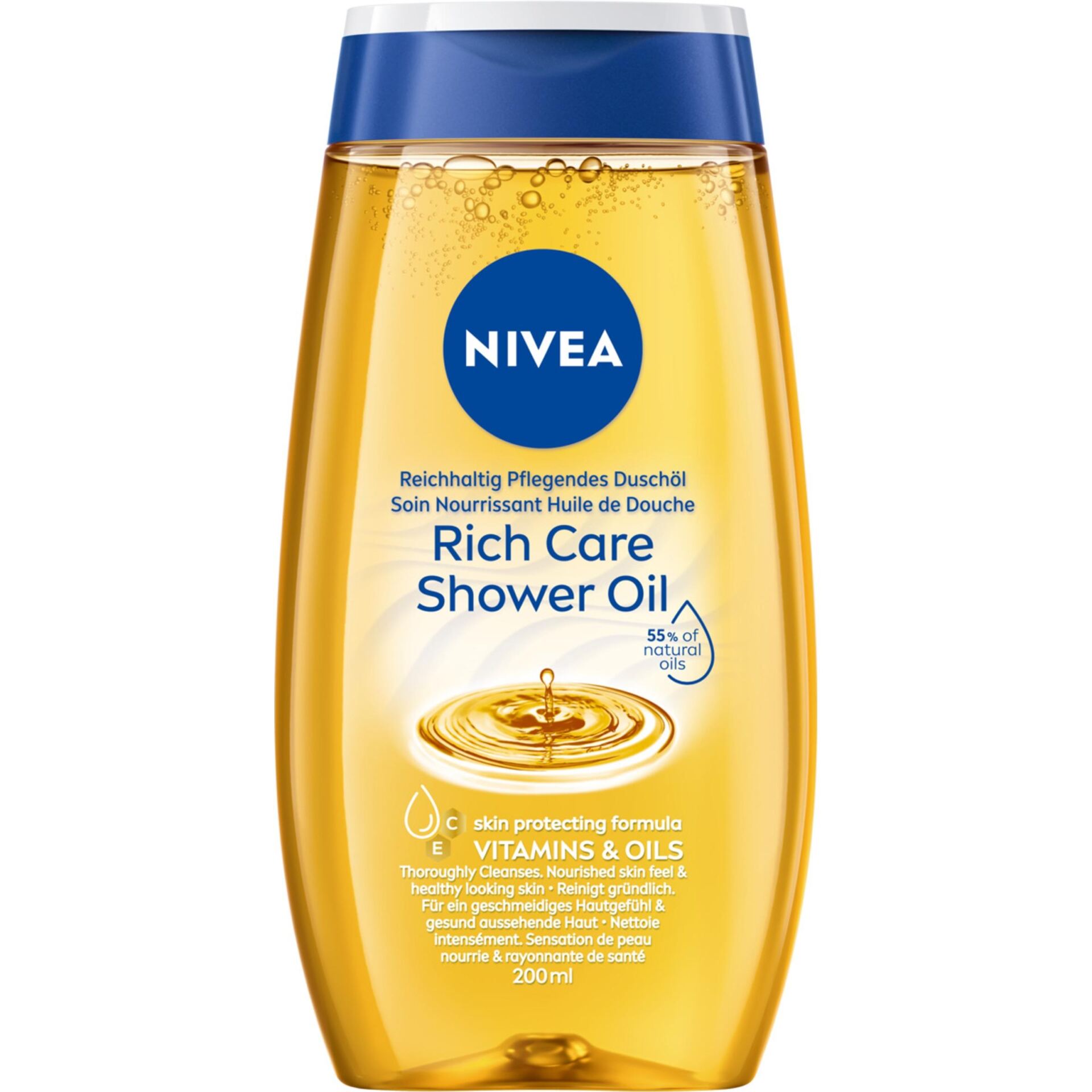 NIVEA NATURAL OIL PIELĘGNUJĄCY OLEJEK POD PRYSZNIC 200 ml - obrazek 15