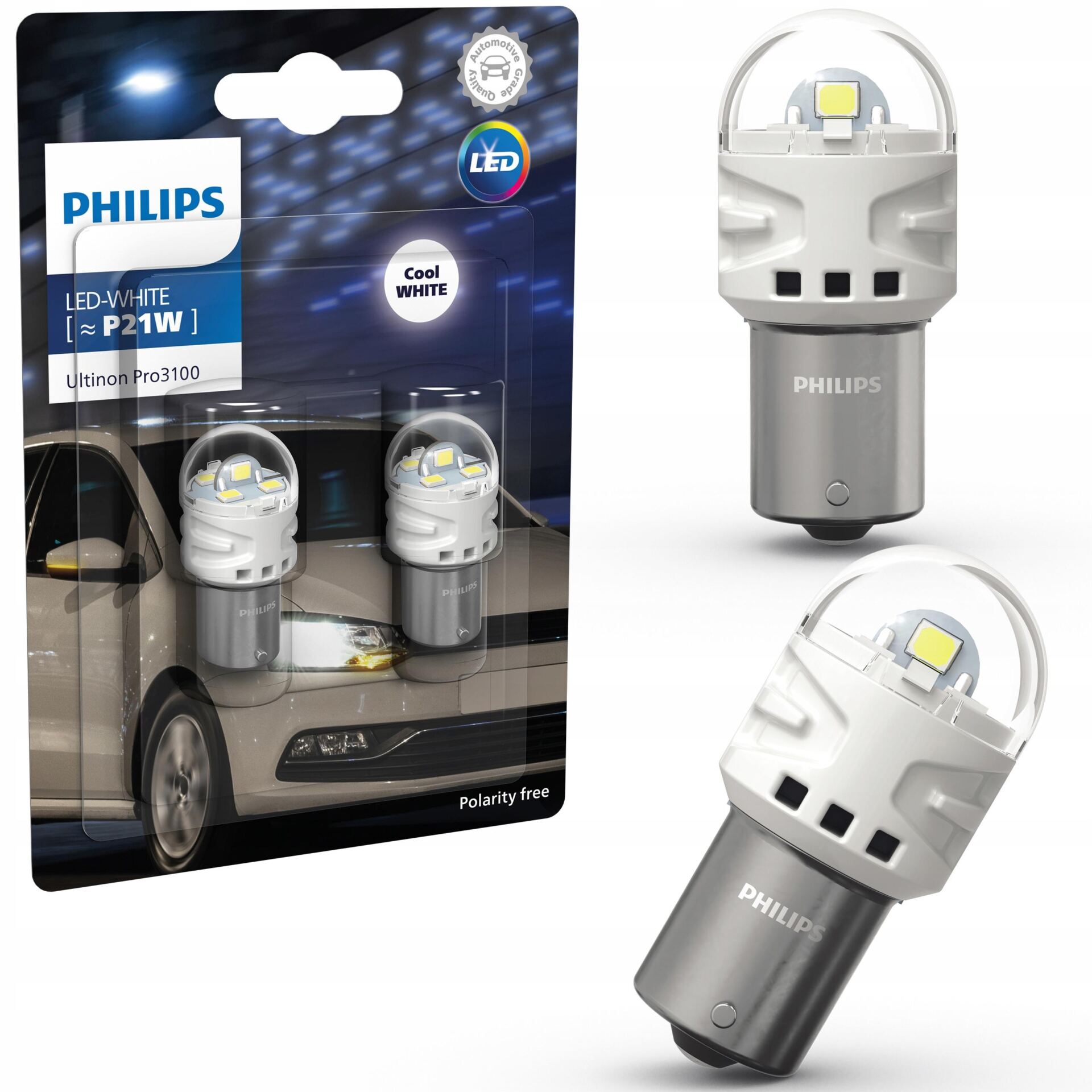 Żarówki LED PHILIPS Ultinon Pro3100 P21W 6000K