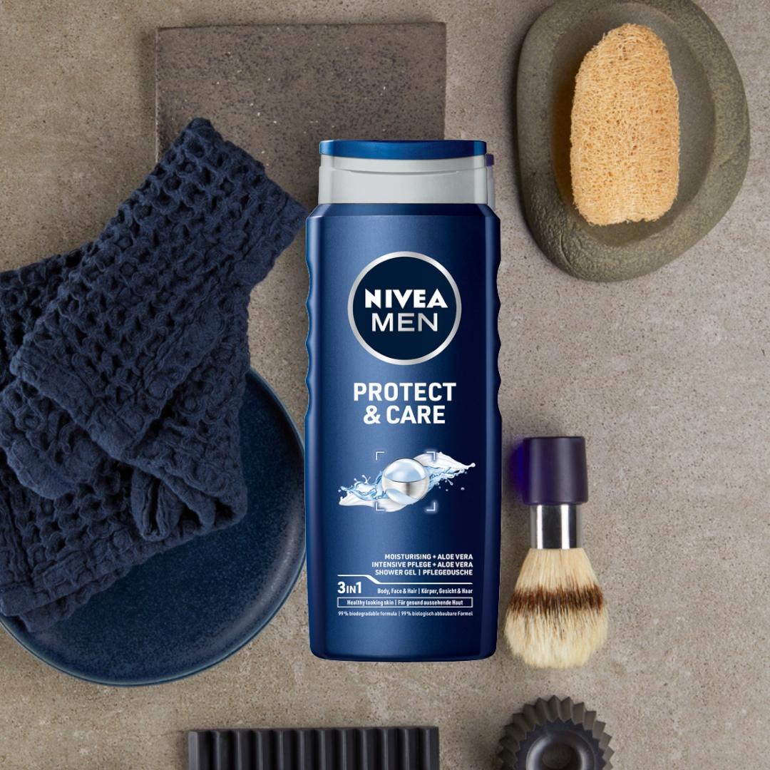 NIVEA PIELĘGNUJĄCY ŻEL POD PRYSZNIC PROTECT & CARE 500 ML - obrazek 5