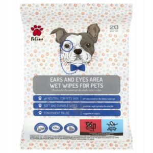 Petino Chusteczki dla zwierząt do okolic oczu i uszu 20 sztuk