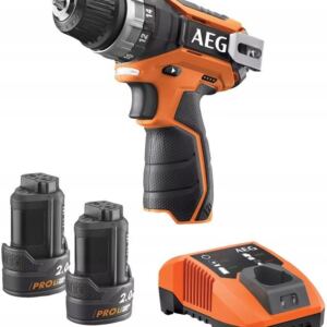 WIERTARKO-WKRĘTARKA AEG BS 12C2 LI-202C 2x Akumulator Ładowarka Walizka
