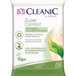 Cleanic Super Comfort Chusteczki do higieny intymnej 20 szt