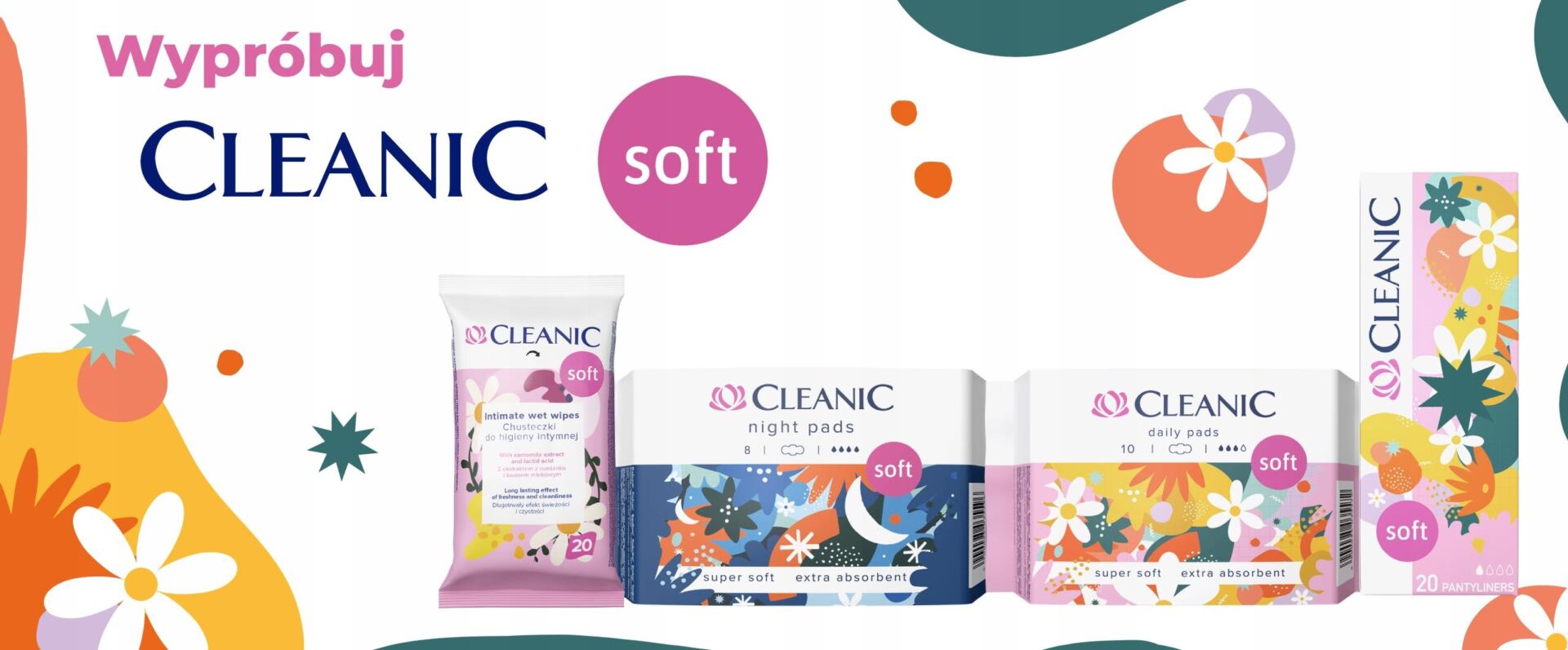 CLEANIC SOFT Wkładki higieniczne dla kobiet 20 szt - obrazek 6