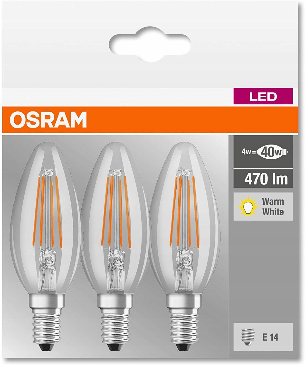 OSRAM Żarówki LED FILAMENT Świeca 4W = 40W E14 - obrazek 2