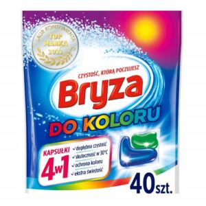 Bryza kapsu艂ki do prania kolorowych ubra艅 kolor ochrona koloru 4w1 40 sztuk