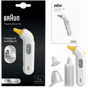 Termometr elektroniczny do ucha douszny Braun ThermoScan3 IRT3030 biały