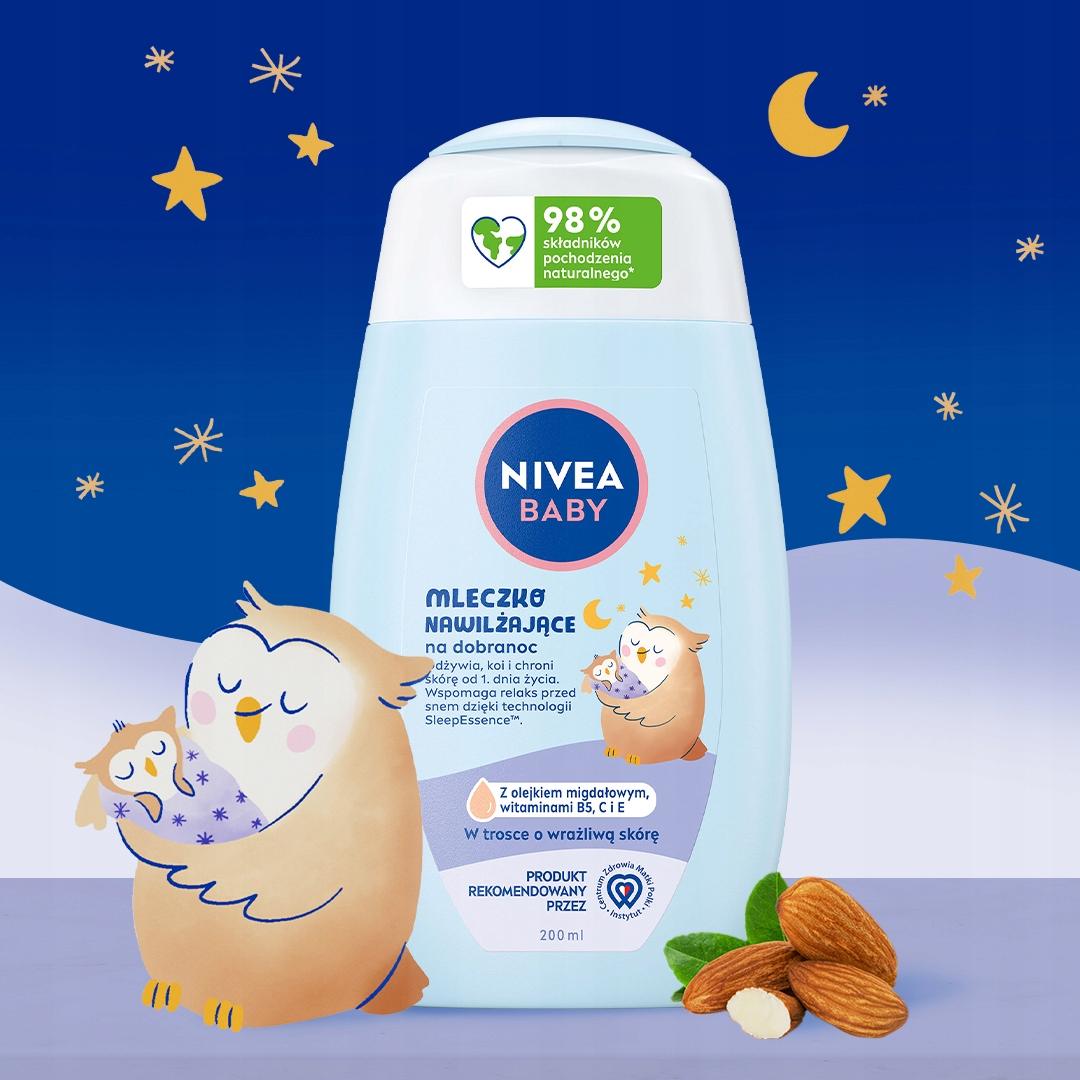 NIVEA BABY Mleczko Nawilżające na dobranoc 200 ml - obrazek 2