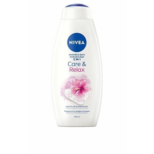 NIVEA PIELĘGNUJĄCY PŁYN DO KĄPIEL I ŻEL POD PRYSZNIC CARE & RELAX 750 ml - obrazek 7