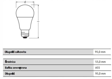 Osram żarówka LED E27 4,9W=40W 470lm 2700K Ciepła - obrazek 7