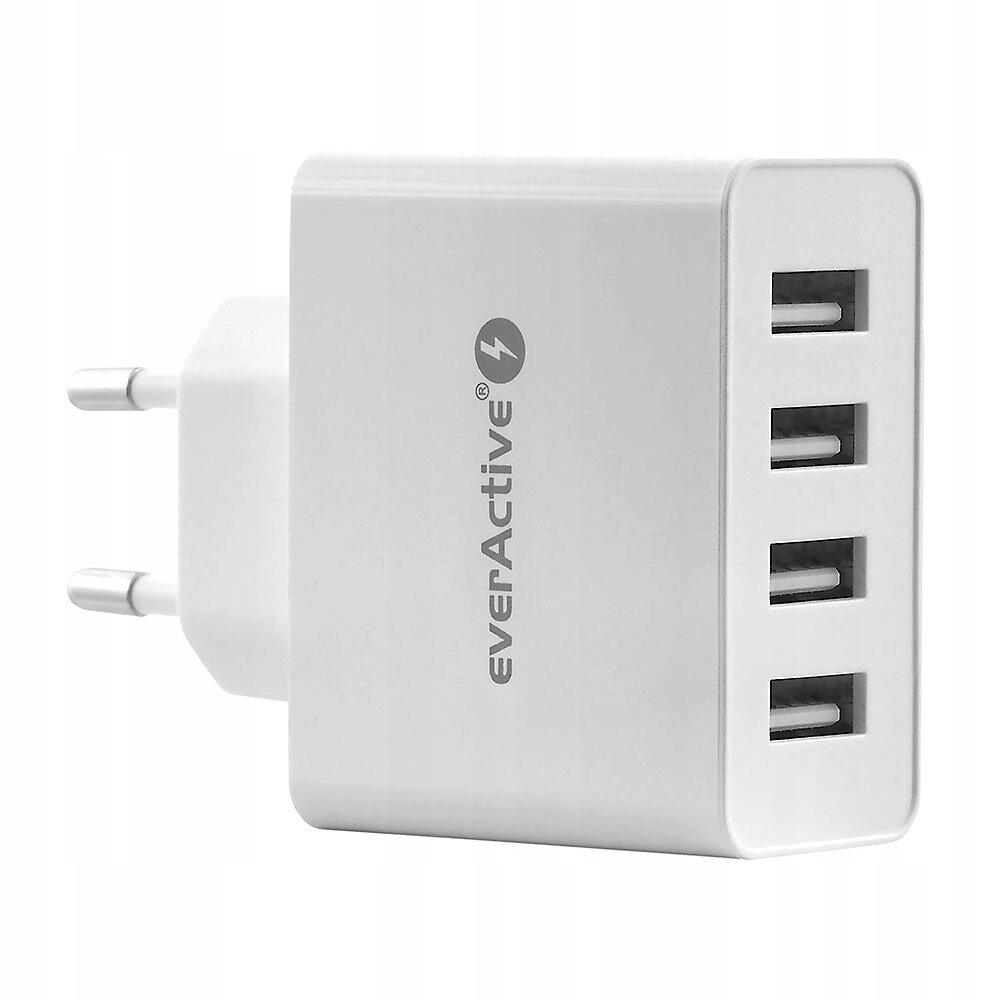 EverActive Ładowarka sieciowa 230V 4 porty USB 5V 5A 25W biała - obrazek 5