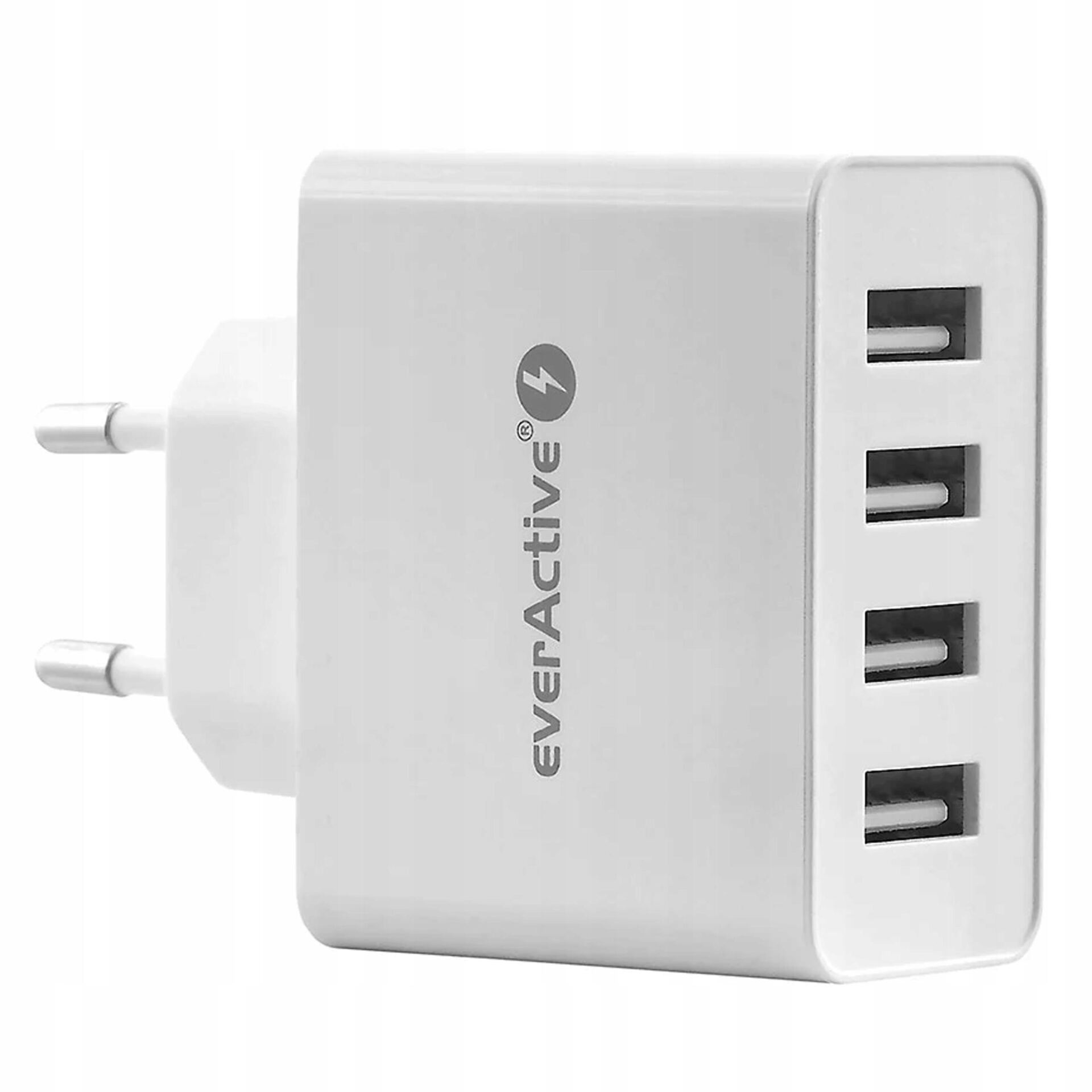 EverActive Ładowarka sieciowa 230V 4 porty USB 5V 5A 25W biała - obrazek 4