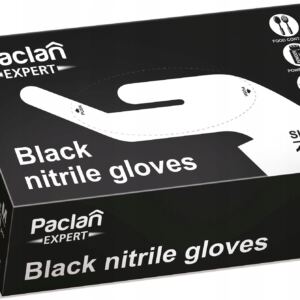 RĘKAWICZKI NITRYLOWE CZARNE PACLAN EXPERT M 100 SZTUK