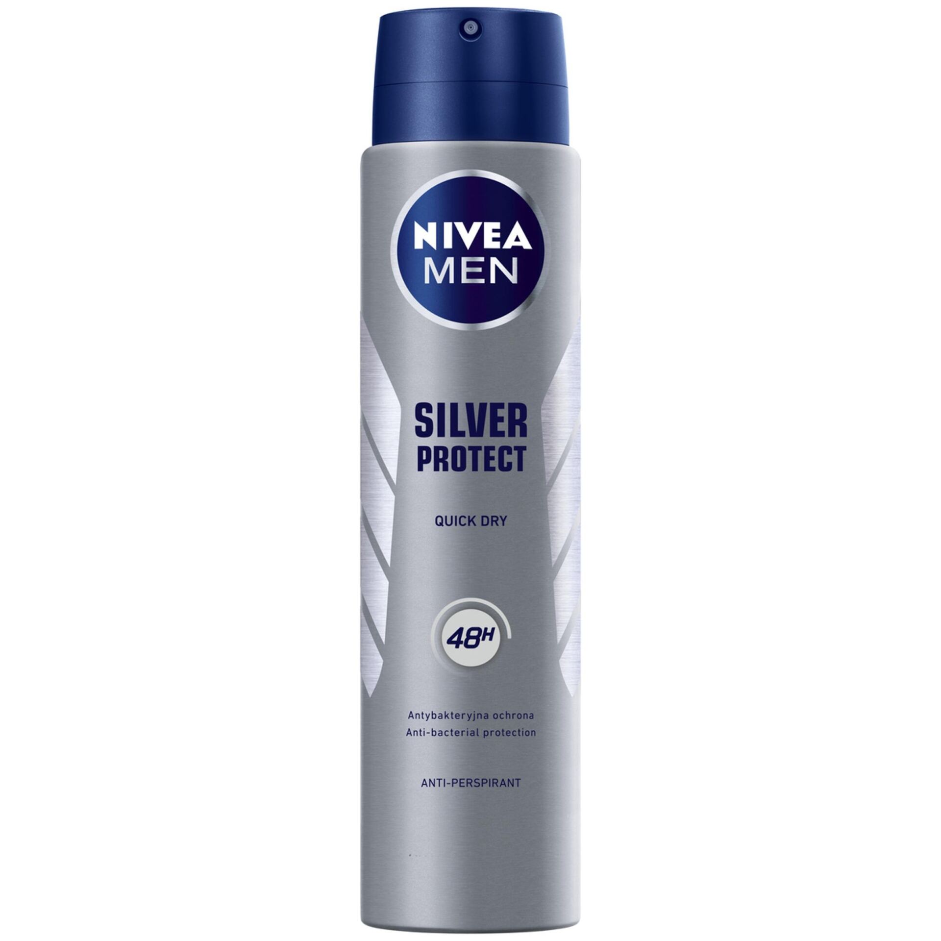 NIVEA MEN SILVER PROTECT ANTYBAKTERYJNY ANTYPERSPIRANT MĘSKI W SPRAYU 250ml - obrazek 6