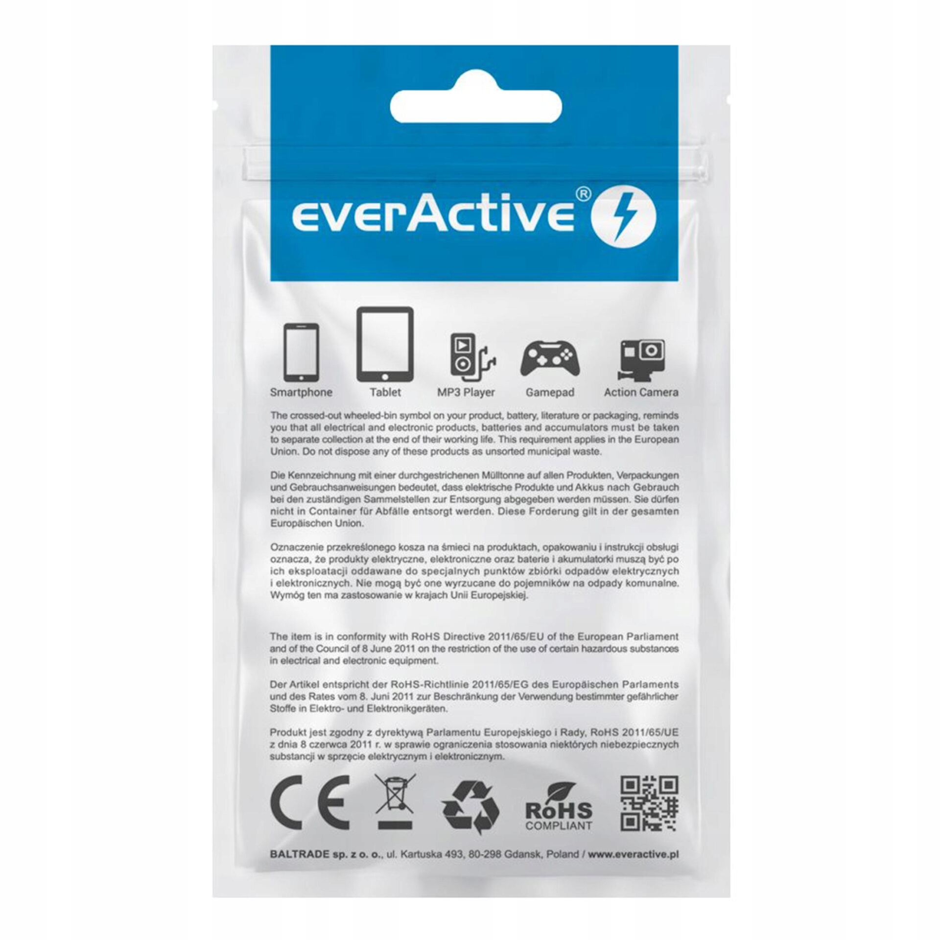 EverActive Kabel do ładowania USB-USB C 1m 3A 480Mbps CBB-1CB - obrazek 3