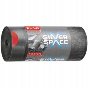 PACLAN WORKI NA ŚMIECI ELASTYCZNE MEGA MOCNE SILVER SPACE 35Lx15SZT