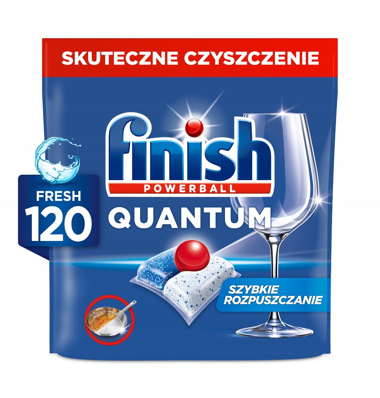 FINISH QUANTUM POWERBALL KAPSUŁKI DO ZMYWARKI ZAPACH FRESH ŚWIEŻY 120 SZTUK