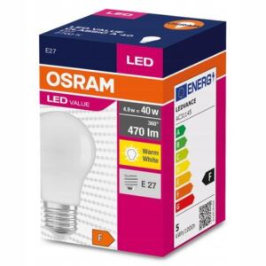 Osram 偶ar贸wka LED E27 4,9W=40W 470lm 2700K Ciep艂a