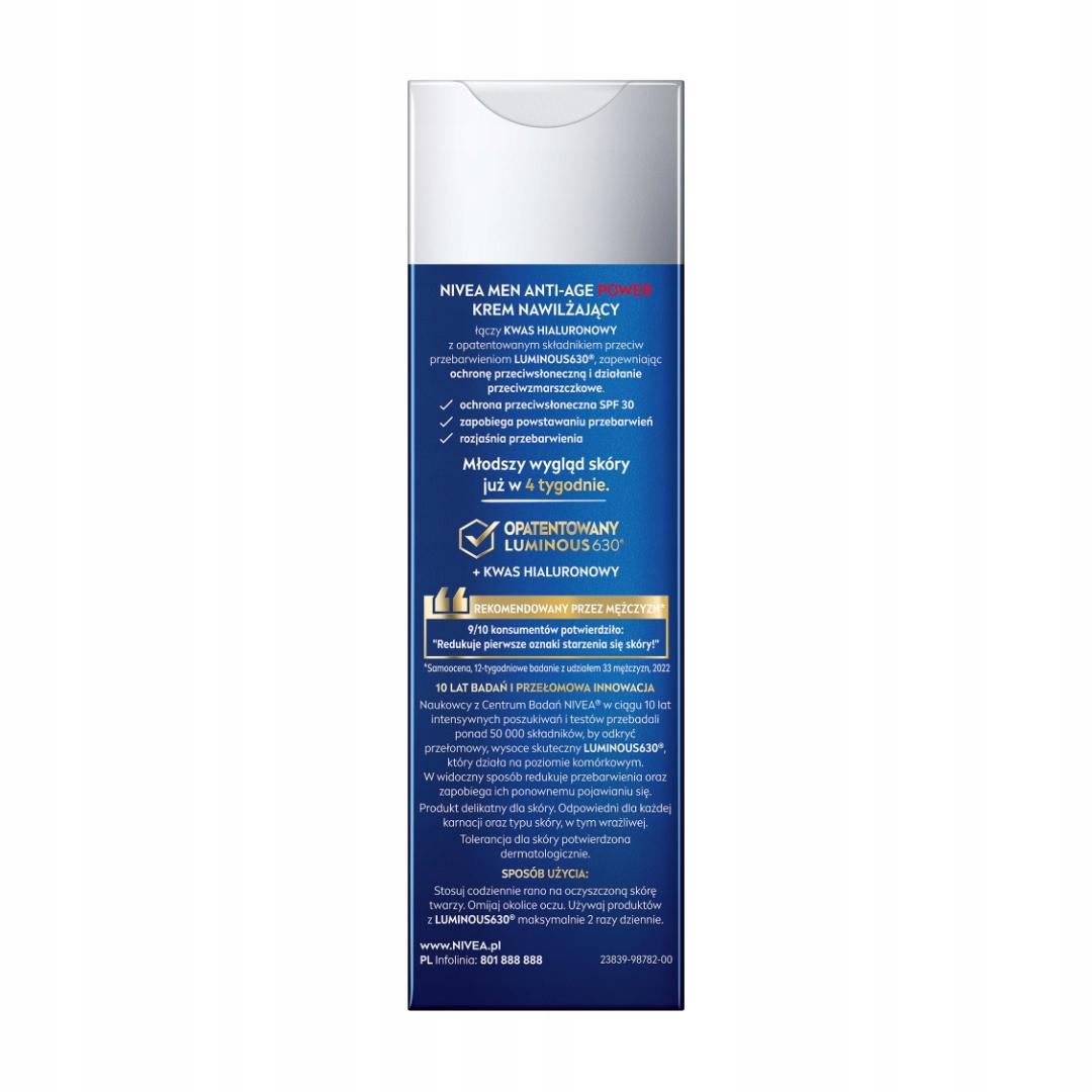 NIVEA MEN ANTI-AGE POWER Krem do twarzy SPF 30, 50 ml - obrazek 9
