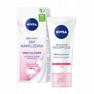 NIVEA 24H NAWILŻENIA Odżywczy krem na dzień, cera sucha i wrażliwa 50 ml