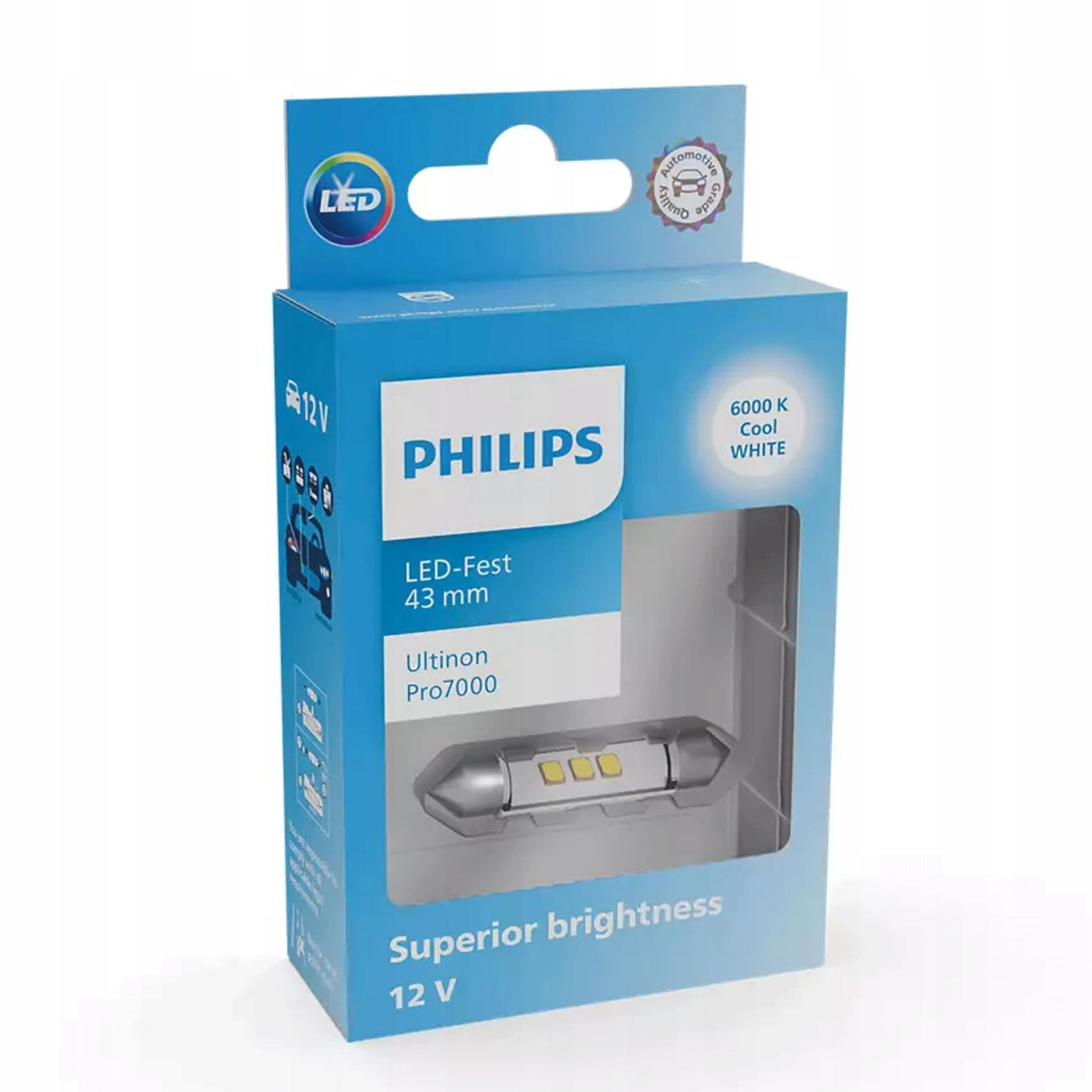 Żarówka Philips LED Ultinon Pro7000 FESTOON 43mm CU70 12V - obrazek 4