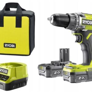 RYOBI Akumulatorowa Wiertarko-wkrętarka 18V2xAh ładowarka torba R18DD2-220S
