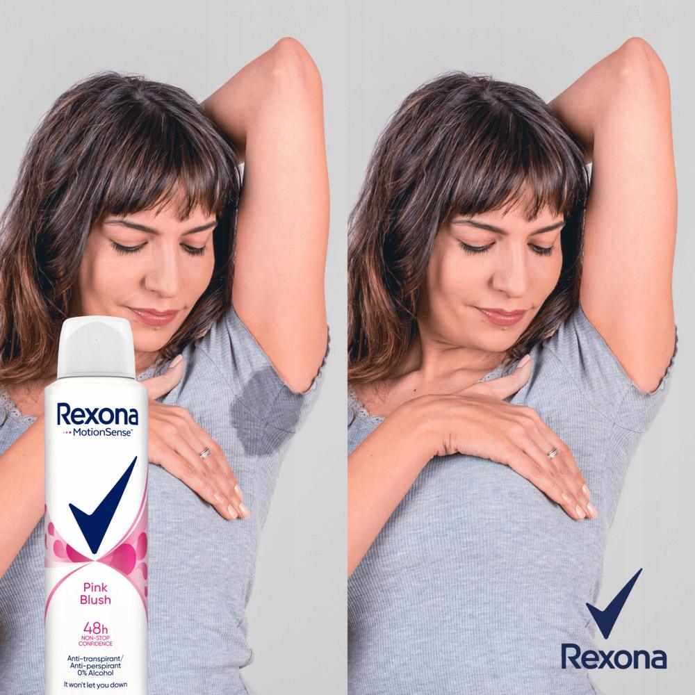 REXONA ANTYPERSPIRANT DEZODORANT SPRAY DAMSKI PINK BLUSH 150ml - obrazek 3